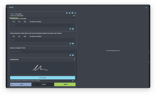 View All Sign-Offs & Inspections from the Factory